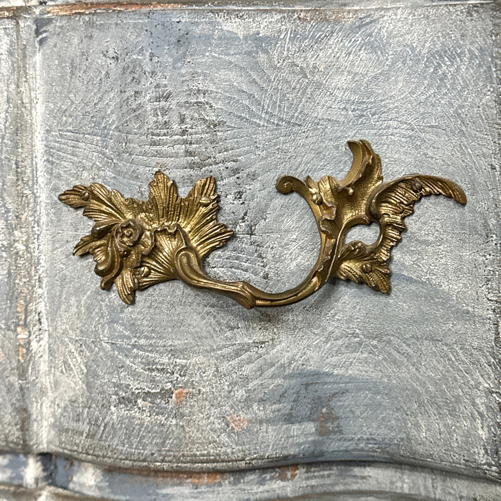 Superbe commode baroque suédoise bleue des années 1880 en finition d'origine
