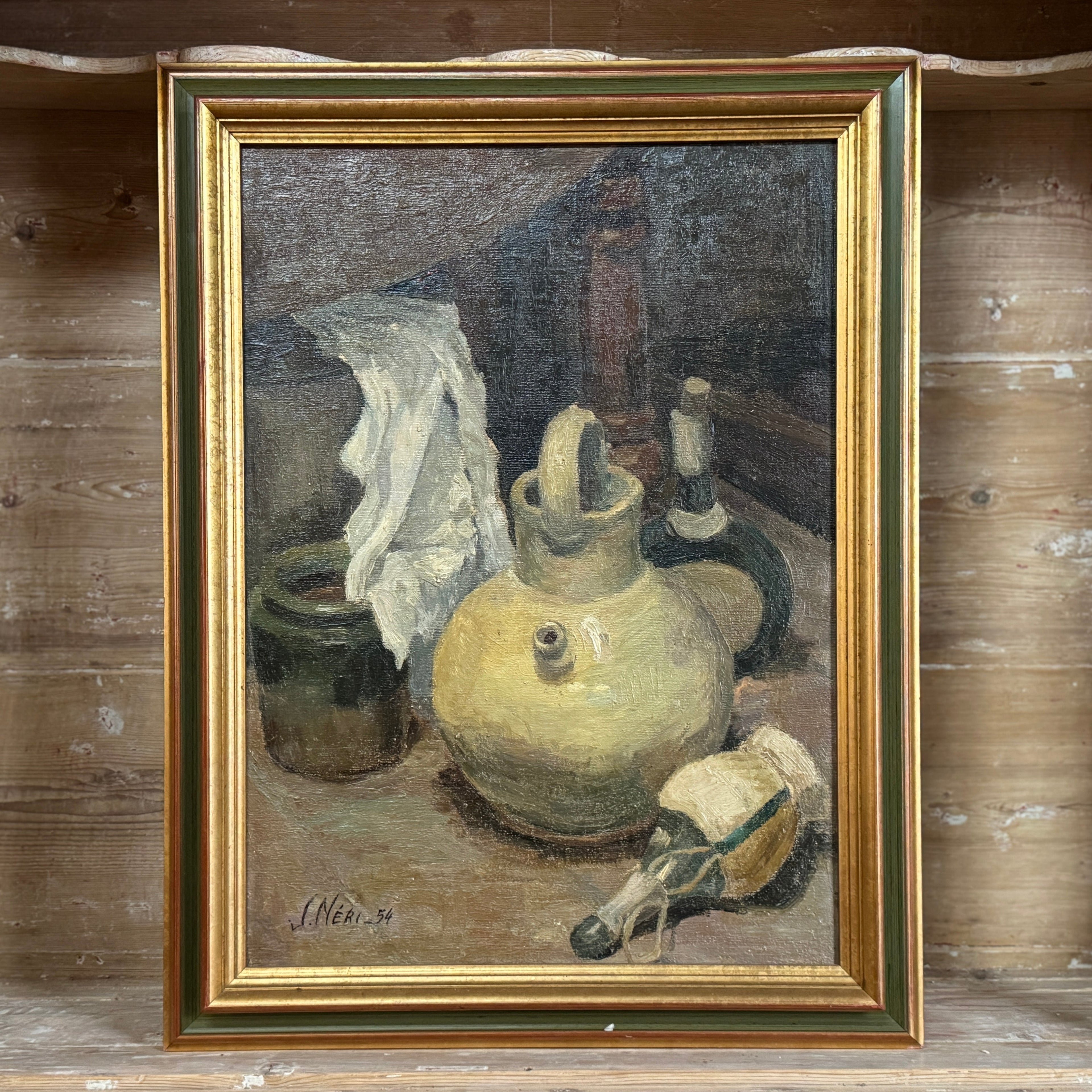 Nature morte française du XIXe siècle dans un cadre doré