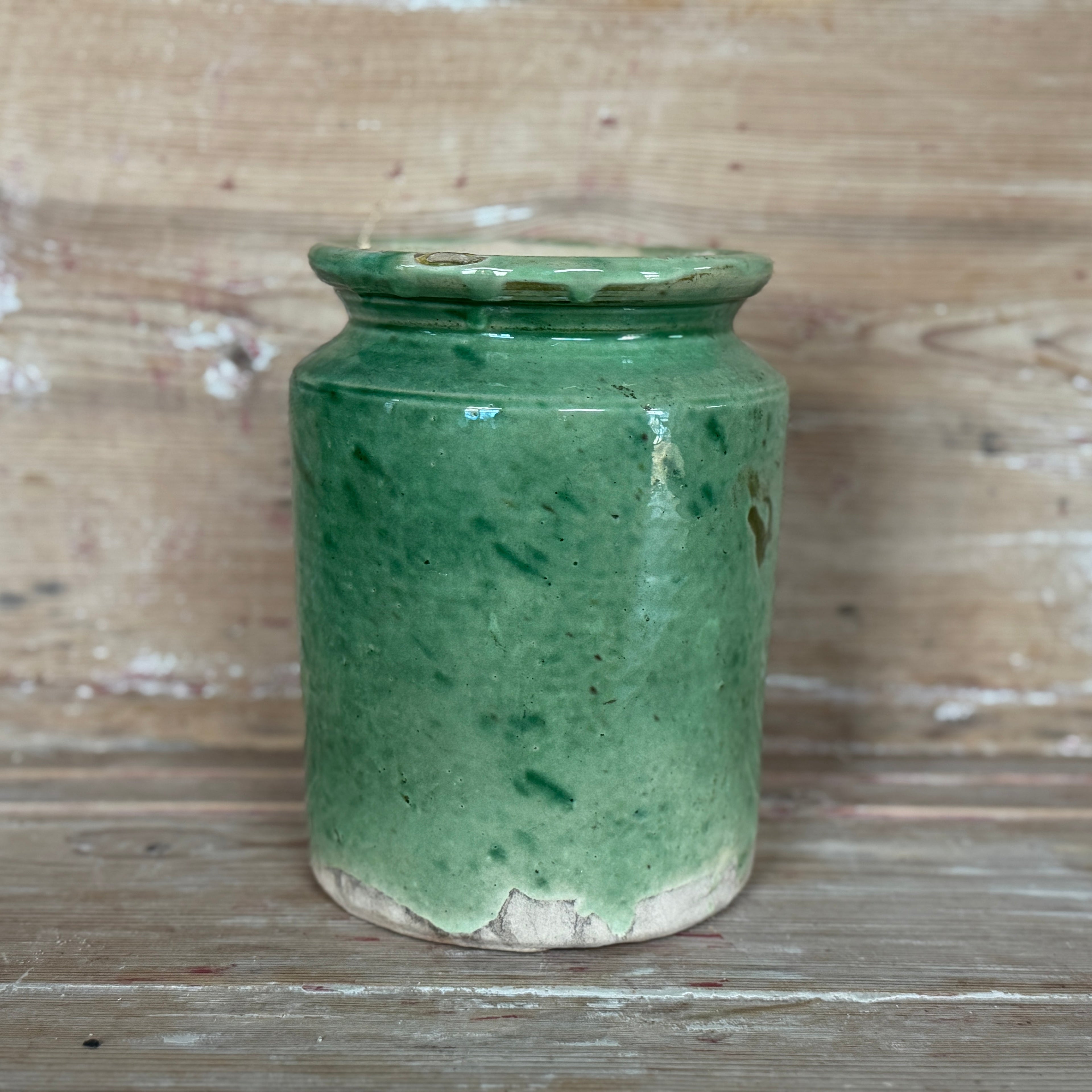 Vase vert émaillé du XIXe siècle de Saint-Jean-de-Fos