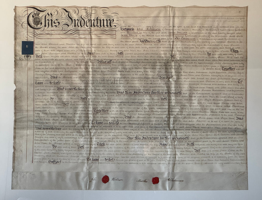 Papier d'acte encadré